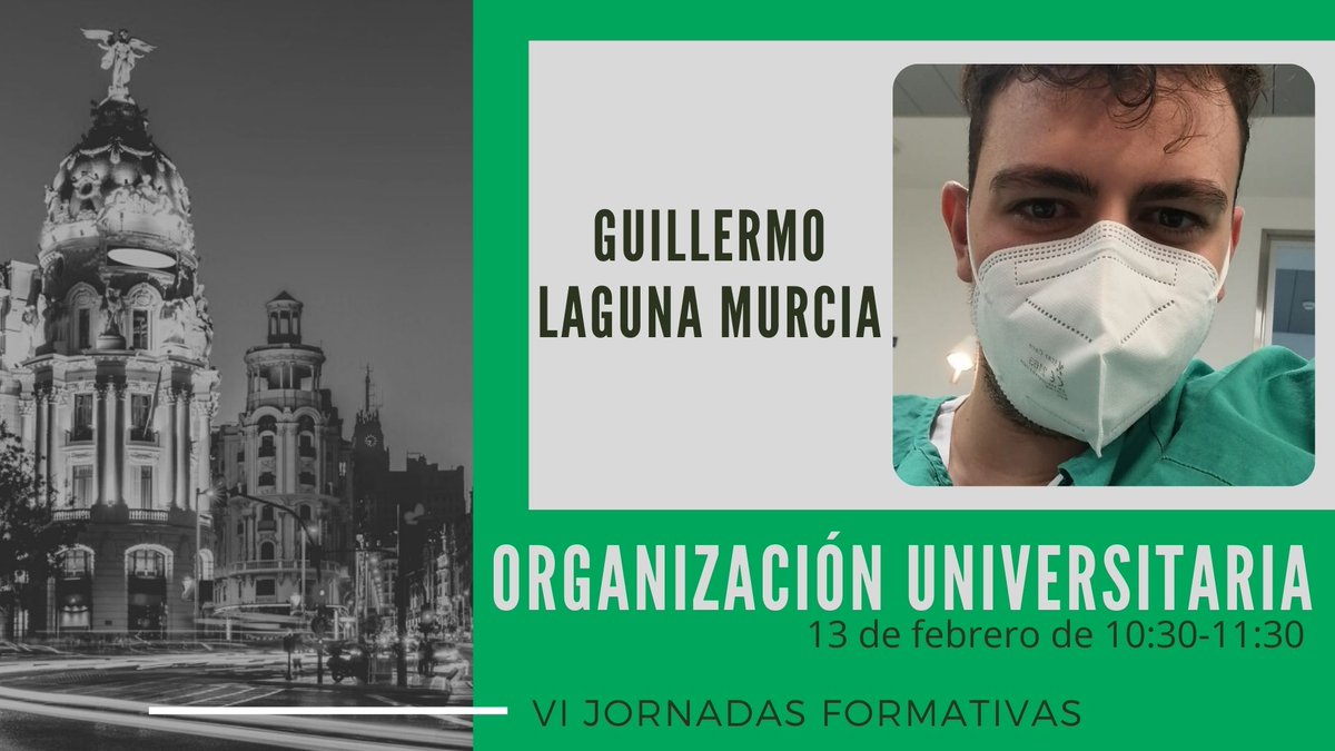 De 10:30 a 11:30 Guillermo Laguna Murcia, secretario de la AEEE nos hablará acerca de Organización Universitaria