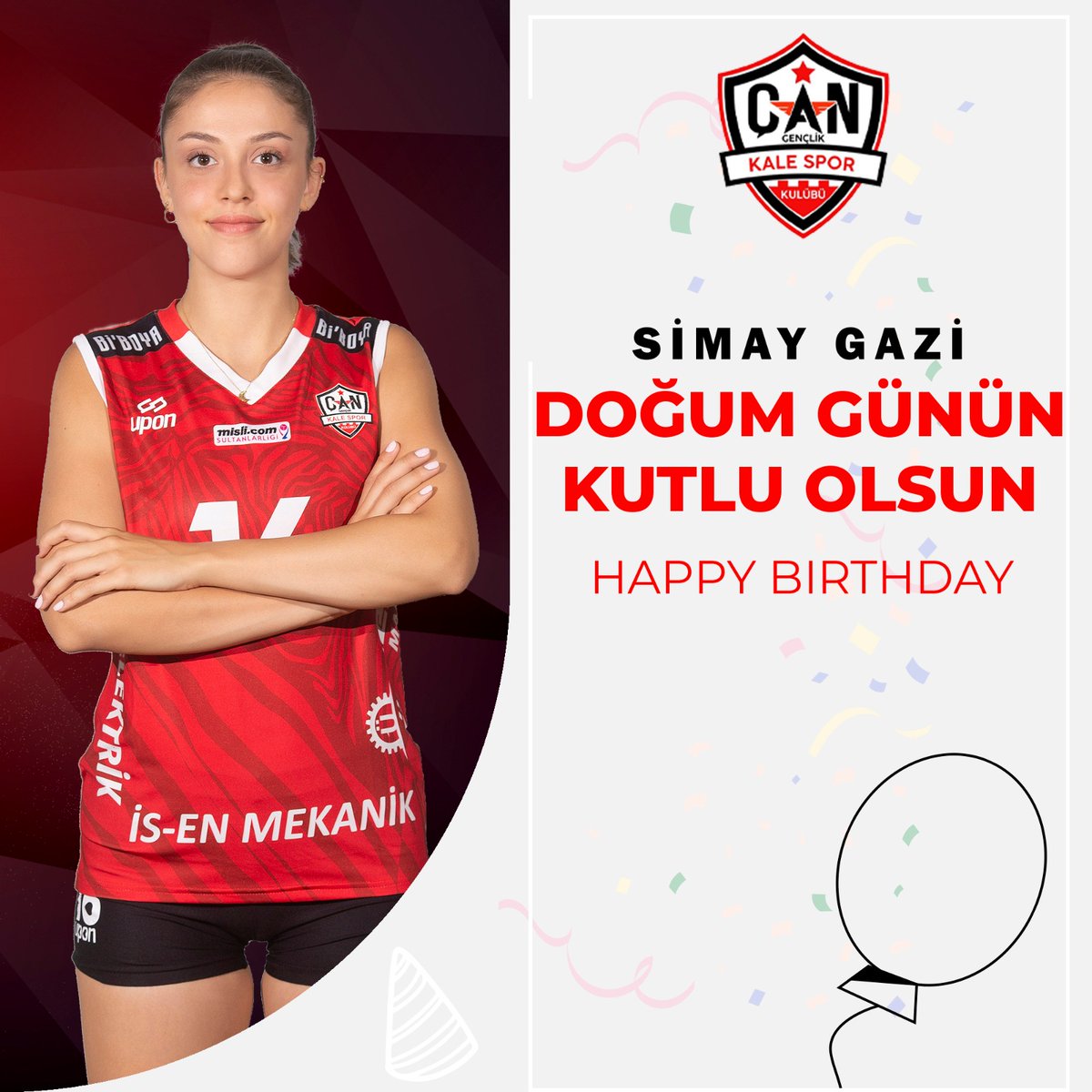 Bugün günlerden Simay Gazi!

İyi ki doğdun Simay, voleybol dolu nice yaşlara. 🎂✨🎈