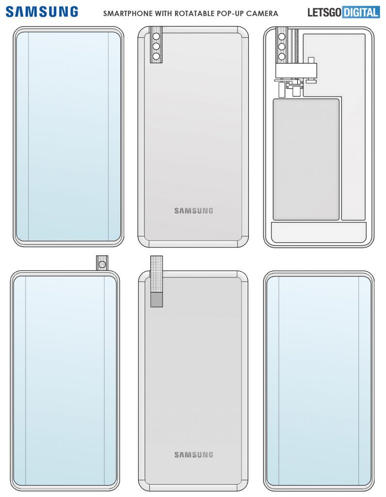 PhoneRADtech's tweet photo. Samsung has patented a new design of a smartphone with rotatable pop up camera.
.
.
.
#samsung #patent #popupcamera #samsunginnovation https://t.co/cwvZvoqeAp