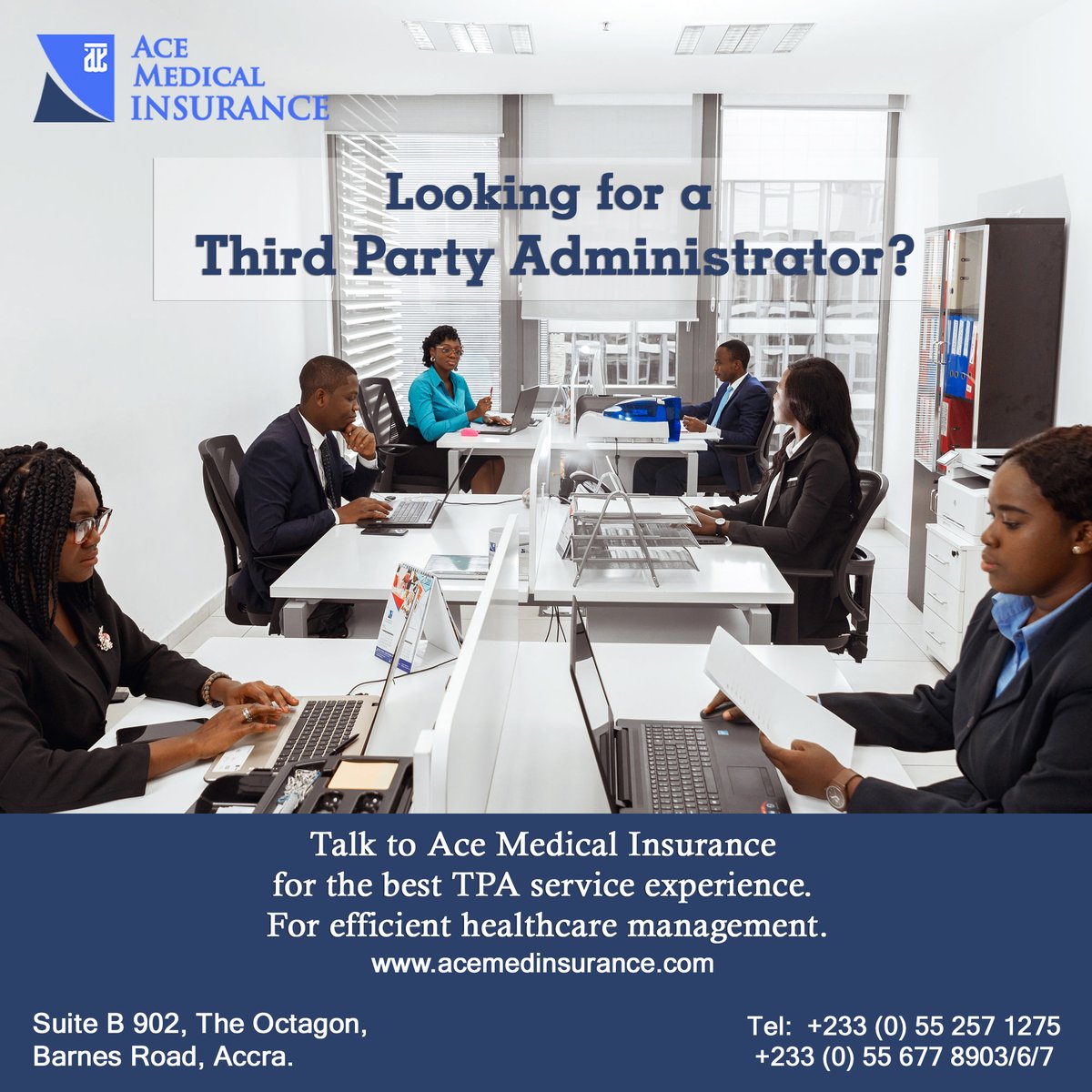 AceMedInsurance's tweet photo. Need assistance designing and implementing healthcare benefit plans for your staff?
Practicing self-insurance system and need an administrator?
Talk to Ace Medical Insurance, we are experts in the provision of third party administration services.
 #thirdpartyadministration https://t.co/bw7hnTV48f