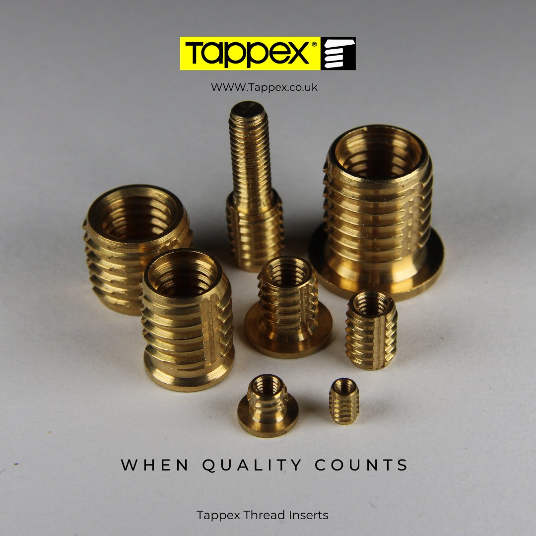 Tappex Trisert thread insert #fasteners are ideal for post-mould installation in thermoplastics/sets and composite materials. Made in UK, we have an excellent range of thread sizes, head styles and lengths. Need quality thread inserts? - Talk to Tappex ow.ly/zXuY30rssbb