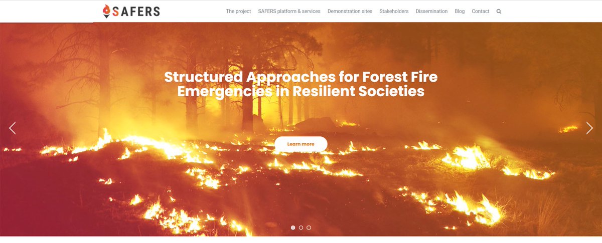 🎊Our website is live!

Check it out and learn about SAFERS, the services which we plan to create, our stakeholders, and several other topics &amp; news: ➡️ safers-project.eu

#forestfires #wildfires #DSS #AI #EarthObservation #DDR #Copernicus #H2020