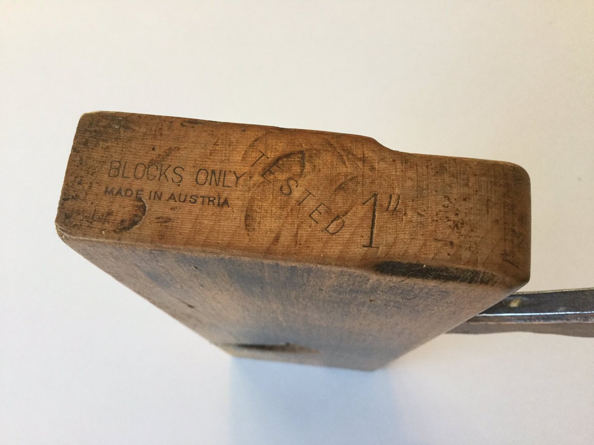 oldschooltools's tweet photo. So Ward & Payne went out to the Austrians to make and test blocks for their wooden planes and just made the irons @AndyWoodturner who would have thought #woodenplanes #planemaker #oldtools https://t.co/uKKOI9gS1r