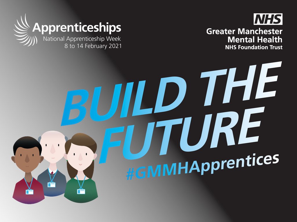 GMMH_NHS's tweet photo. Today is the start of National Apprenticeship Week! 🙌 This year's theme is #BuildtheFuture and we'll be sharing how apprenticeship do just that here at GMMH throughout the week, so keep an eye on our socials and follow the hashtag #NAW21 https://t.co/xsvVRK8GnM