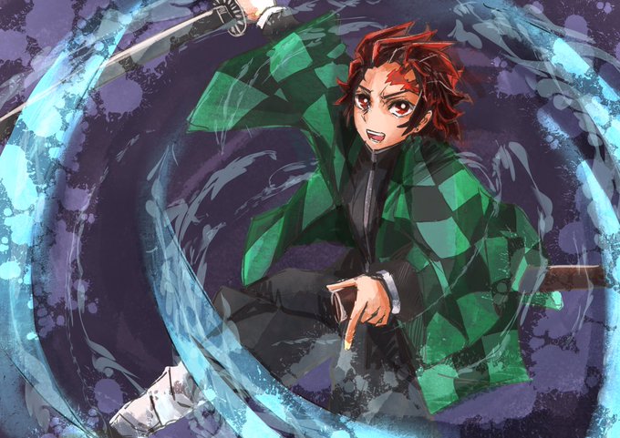 Tonke（skeb募集中）さんがTwitterに投稿した竈門炭治郎(鬼滅の刃)のイラスト。