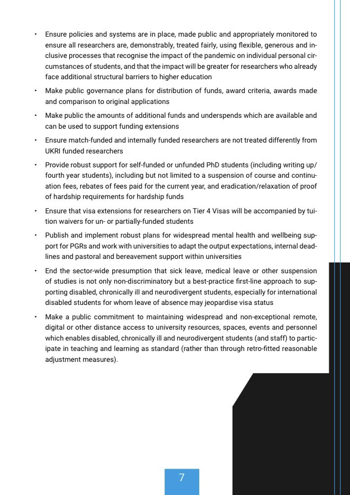 9 recommendations for universities, and 2 extensive recommendations for government. 3/6