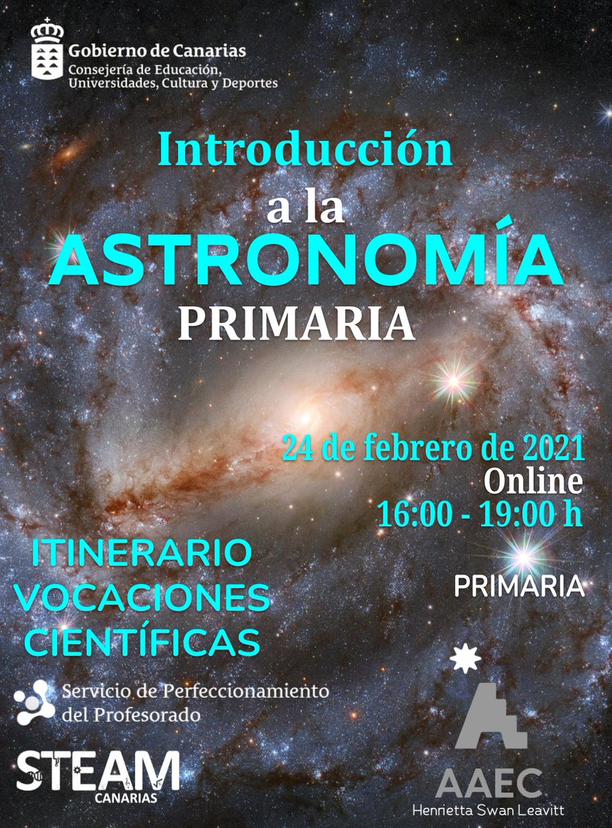 cepgcsur's tweet photo. IT. VOCACIONES CIENTÍFICAS: APU_2_INTRODUCCIÓN A LA ASTRONOMÍA PARA PRIMARIA
24 de febrero. Matrícula hasta 18 de febrero. Más información: https://t.co/ra6DN3sbX6  Matrícula aquí: https://t.co/wLN1a3oJPf https://t.co/B0BDpfRqGk