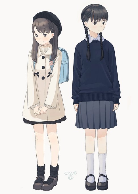 小学生の頃はおしゃれでキラキラしていた何人かの女子も、中学校の制服着ると皆一様にどんくさく見えてしまい...入学してしばらくの間、小学生に戻りたくてしかたなかった晩春の頃の心情を
この絵描きながら思い出したのであった 