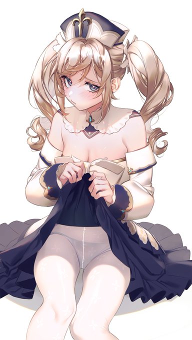 バーバラのタイツ花柄ついててかわいいねぇ
#原神 