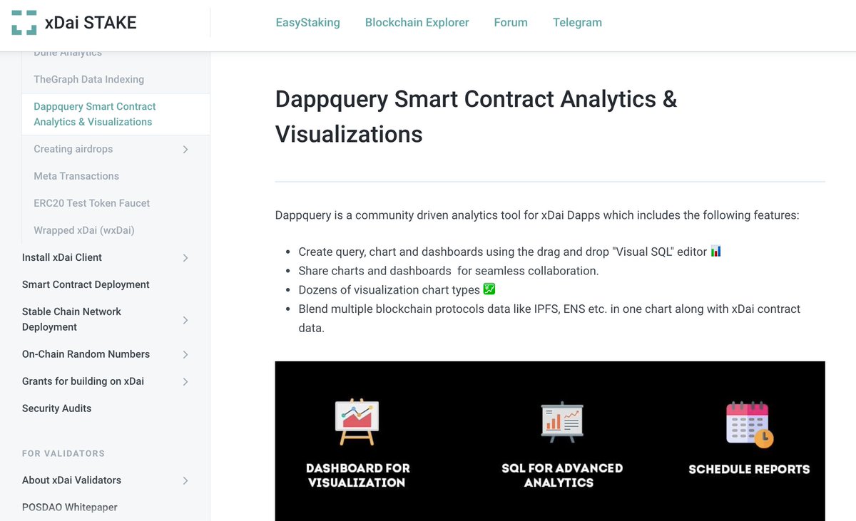 Thank you <a href="/xdaichain/">xDai Chain</a> for publishing on website. $xDai  #dapps can find all resources to get started here. Follow the simple steps and create your dapp dashboard now 📈📊

xdaichain.com/for-developers…