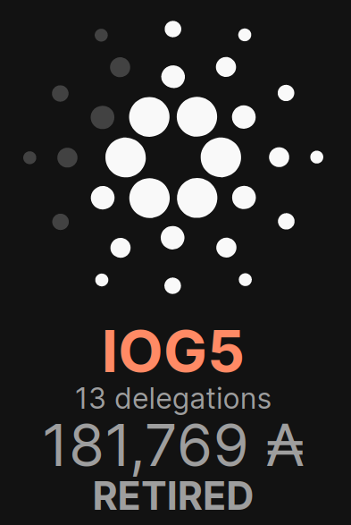 6) Retired  #Stakepools ThreadPool: IOG5Stake: ₳182kStakers: 13You are not earning any rewards  #Staking to RETIRED POOLS. Re-delegate elsewhere to earn rewards again.Many great pools to choose from!Retweet for exposure . . . #Cardano  #ADA  $ADA