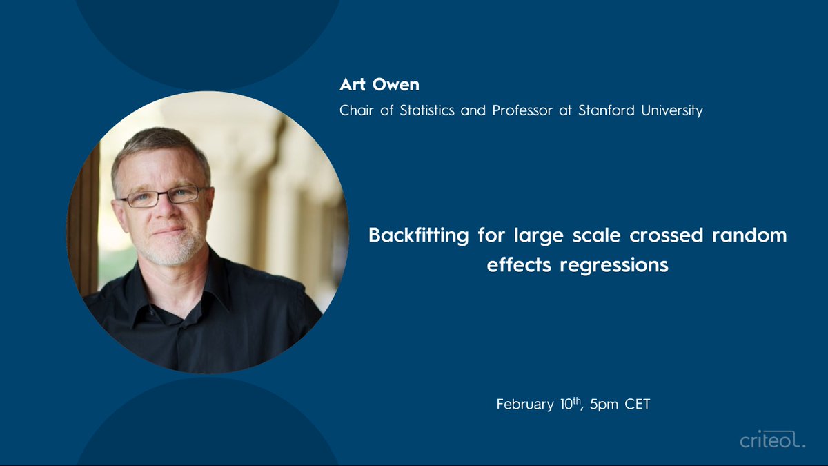 CriteoAILab's tweet photo. Are you eager😺 for our next Laplace’s Demon series talk? So are we! 🤗

Two more days till we can find more about a backfitting algorithm for large scale crossed random effects regressions. 💪
To register🎟️👉https://t.co/y9bhv0vCeH

@BayesianIn #MachineLearning https://t.co/NcJQg7HFzk