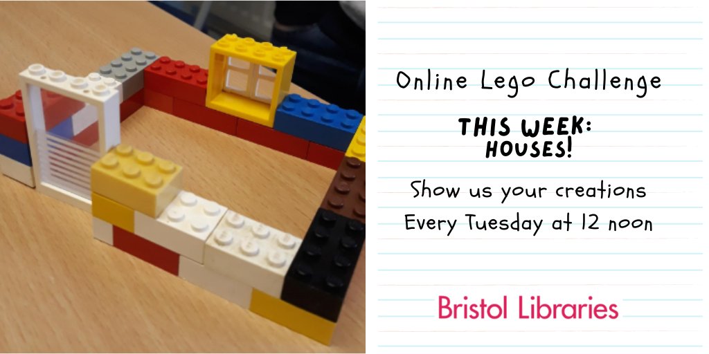 BristolLibrary's tweet photo. The #legochallenge this week is Houses! ๐ ๐
We would love ๐ to see your #Lego Houses ๐๐ก
Why not see if you can make one too?
Reply/tag us with a photo, and your first name and local library. No faces please, just your models!
#LibrariesFromHome #VirtualLego https://t.co/JJENuKveBn