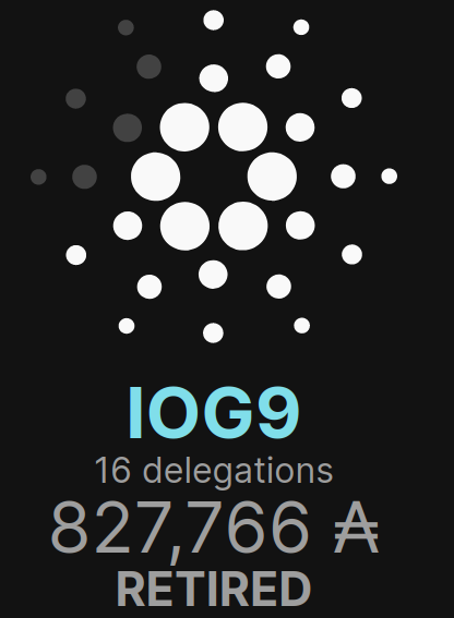 10) Retired  #Stakepools ThreadPool: IOG9Stake: ₳828kStakers: 16You are not earning any rewards  #Staking to RETIRED POOLS. Re-delegate elsewhere to earn rewards again.Many great pools to choose from!Retweet for exposure . . . #Cardano  #ADA  $ADA