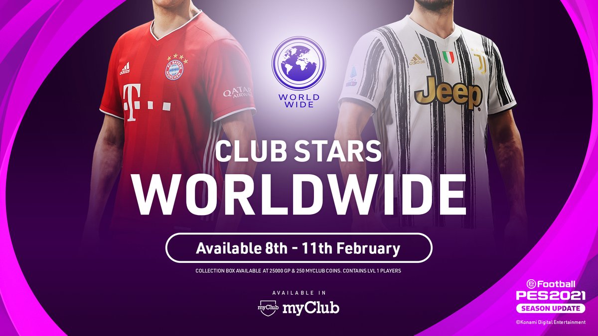 play_eFootball's tweet photo. This week's #myClub campaign is bringing you:

🔥 @FCBayern Club Selection
🔥 @OfficialASRoma Club Selection
🔥 @CelticFC Club Selection
🔥 Worldwide Club Stars

Grab some new players for your squads now in #PES2021 https://t.co/jeyl4URI1B