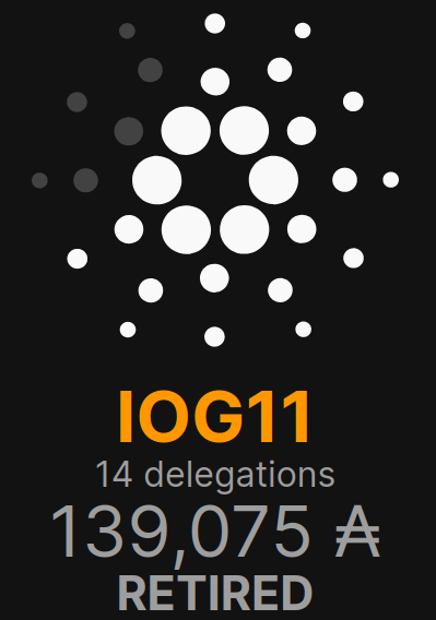 12) Retired  #Stakepools ThreadPool: IOG11Stake: ₳139kStakers: 14You are not earning any rewards  #Staking to RETIRED POOLS. Re-delegate elsewhere to earn rewards again.Many great pools to choose from!Retweet for exposure . . . #Cardano  #ADA  $ADA