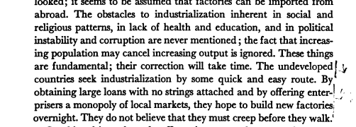But also, the quick dismissal of individual proposals from "undeveloped" countries. On one hand, the focus here was on industrialization and not poverty ( @AmritaNarlikar) but also, it rejects options to consider plurality in state interventions.