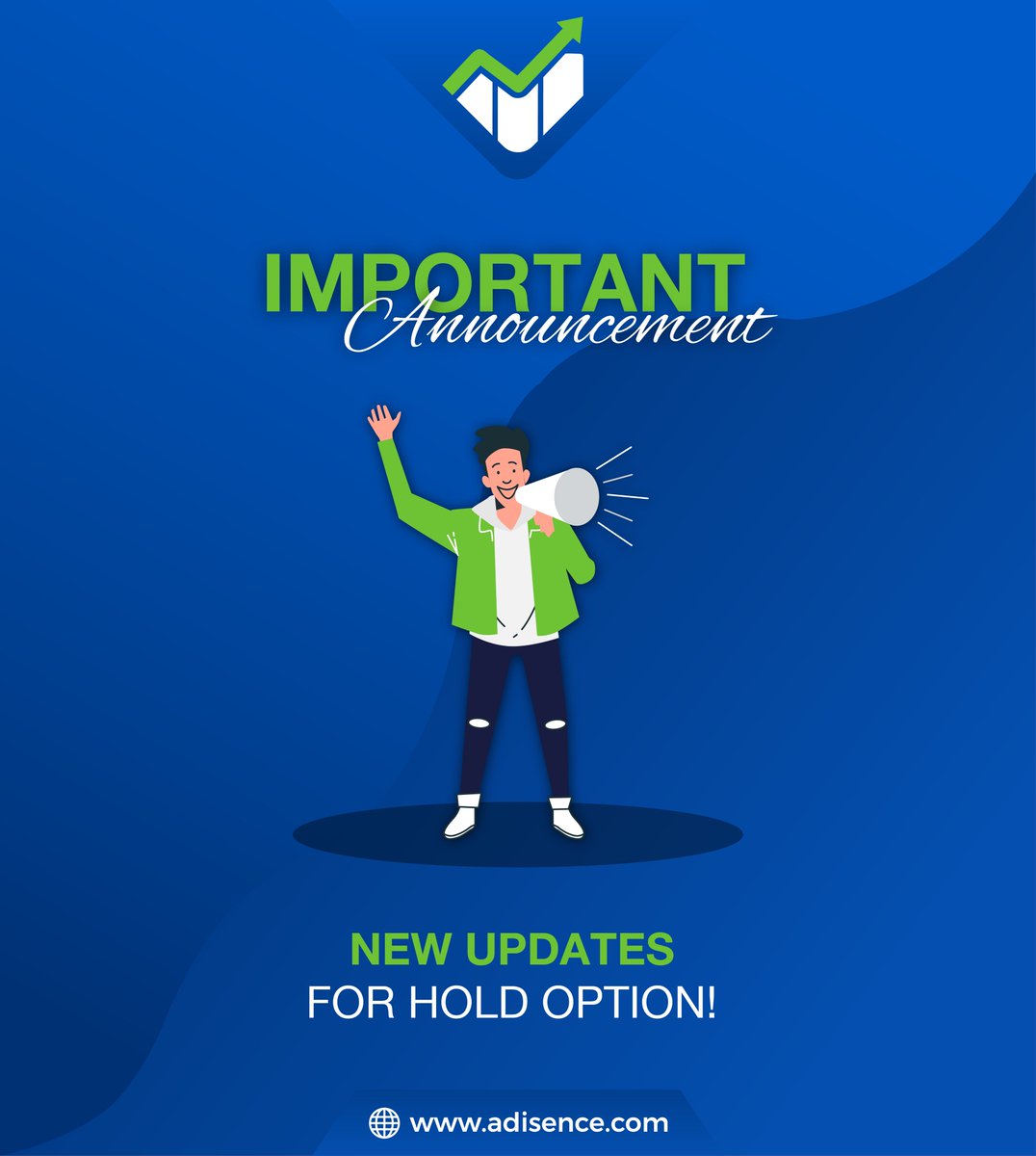 AdiSenceTeam's tweet photo. New #Updates for Hold #Option!
It is hereby to inform all #AdiSence users that if anyone is found spreading negativity and selling points at less than defined #price, he/she will be #forcefully moved on the Hold option. Thanks for your #Cooperation! https://t.co/drYshFByJJ