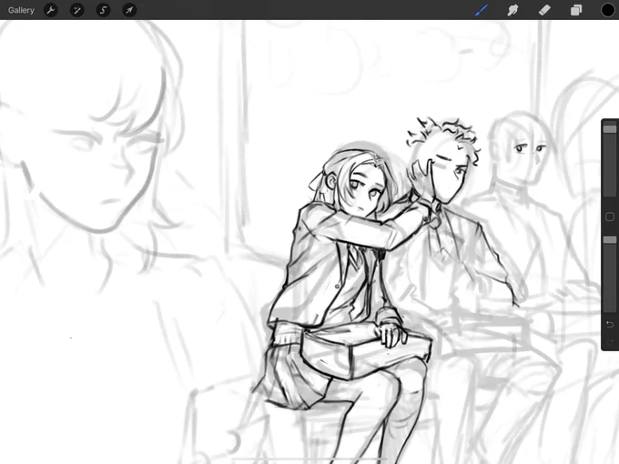 Look at these three students ogling at a certain hot stranger wip 
