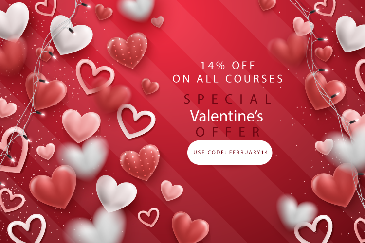 StudyOnline's tweet photo. Are you ready for Valentine's Day? To celebrate the occasion we have a lovely offer on all our courses!
Use code: February14 on checkout to get 14% off 😍🥰
Offer valid from 8th until 14th February visit https://t.co/7fM8HuppyR to enroll! https://t.co/61mX11iFPc