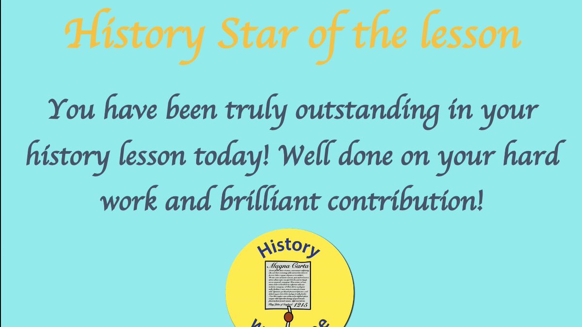 Starting today History will be identifying one brilliant student from each online lesson as the 'star of the lesson'! Look out for one of our postcards in your school inbox! <a href="/SpringwestA/">Springwest Academy 💙</a>
