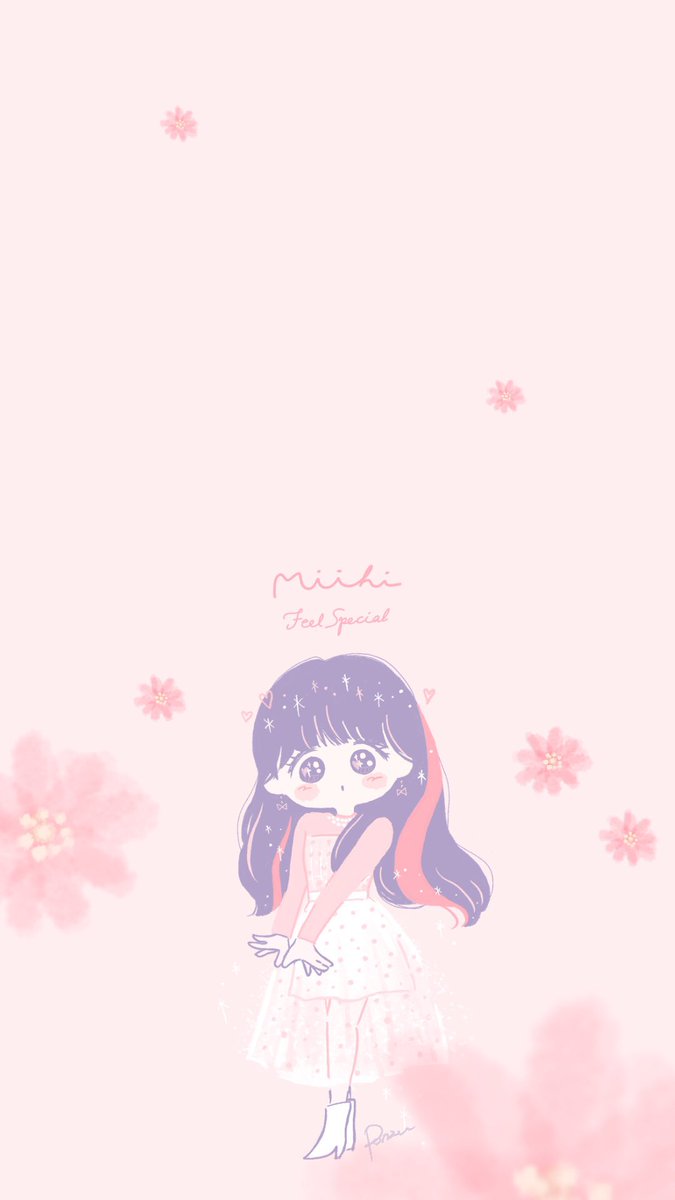 Ponzu Feel Specialのときの ミイヒちゃんを描きました 可憐な様子だせてるかなぁ Niziu Niziufanart Miihi イラスト 待受画面