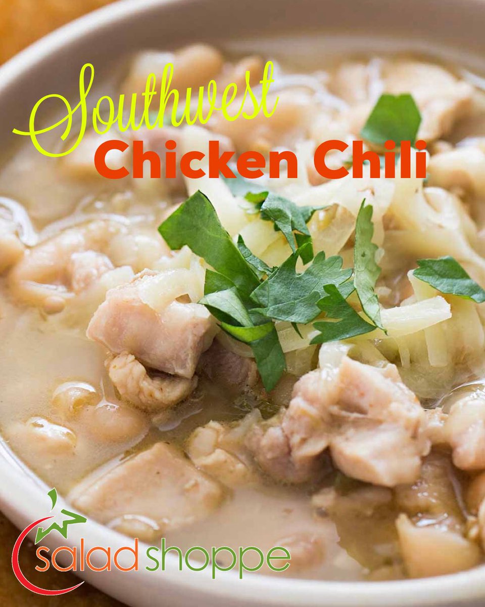 thesaladshoppe's tweet photo. We have two 1st place ribbons for this bowl of gold and it's taking its earned place on the bar today along with Chicken Noodle. #chili #yum #soup #salinascalifornia #mondaymotivation #salad https://t.co/qhzTz72t0K