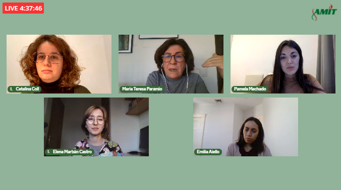 amit_cat's tweet photo. Taula rodona de joves investigadores  @pmamelis @emarbancastro @EmiliaAiello i Catalina Coll, moderada per @MaiteParamio https://t.co/oWXKFXAZT8