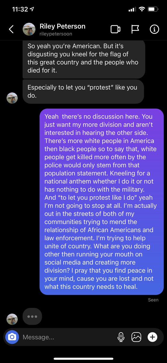 Day 8 of BHM started off a little like this🤦🏾‍♂️ This rhetoric will continue to divide our country. 

I’m going to continue to use my platform to challenge the status quo and do my part to help change our world.