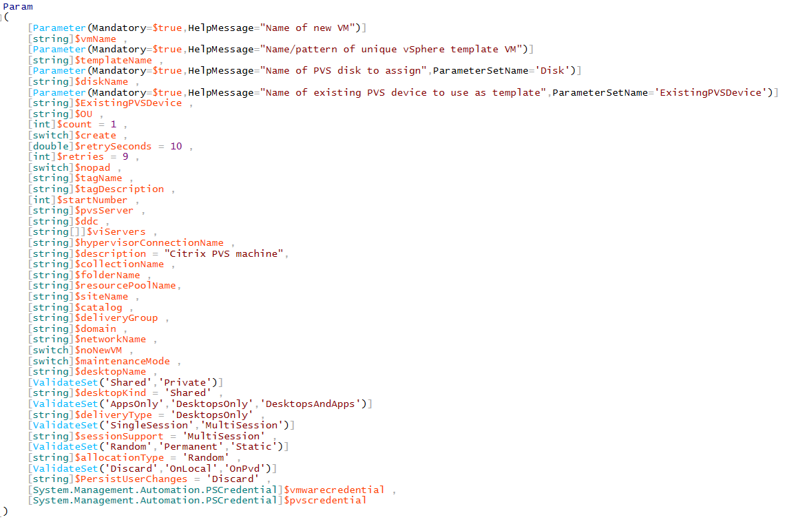 guyrleech's tweet image. To make stubs for the .PARAMETER section of a #PowerShell script from the Param() section of your script in ISE copy all parameters in the Param() block, paste into help, delete [Parameter(, [Validate, etc, highlight, search&apos;n&apos;replace in selection using regex

^.*\$([a-z0-9]+).*$
