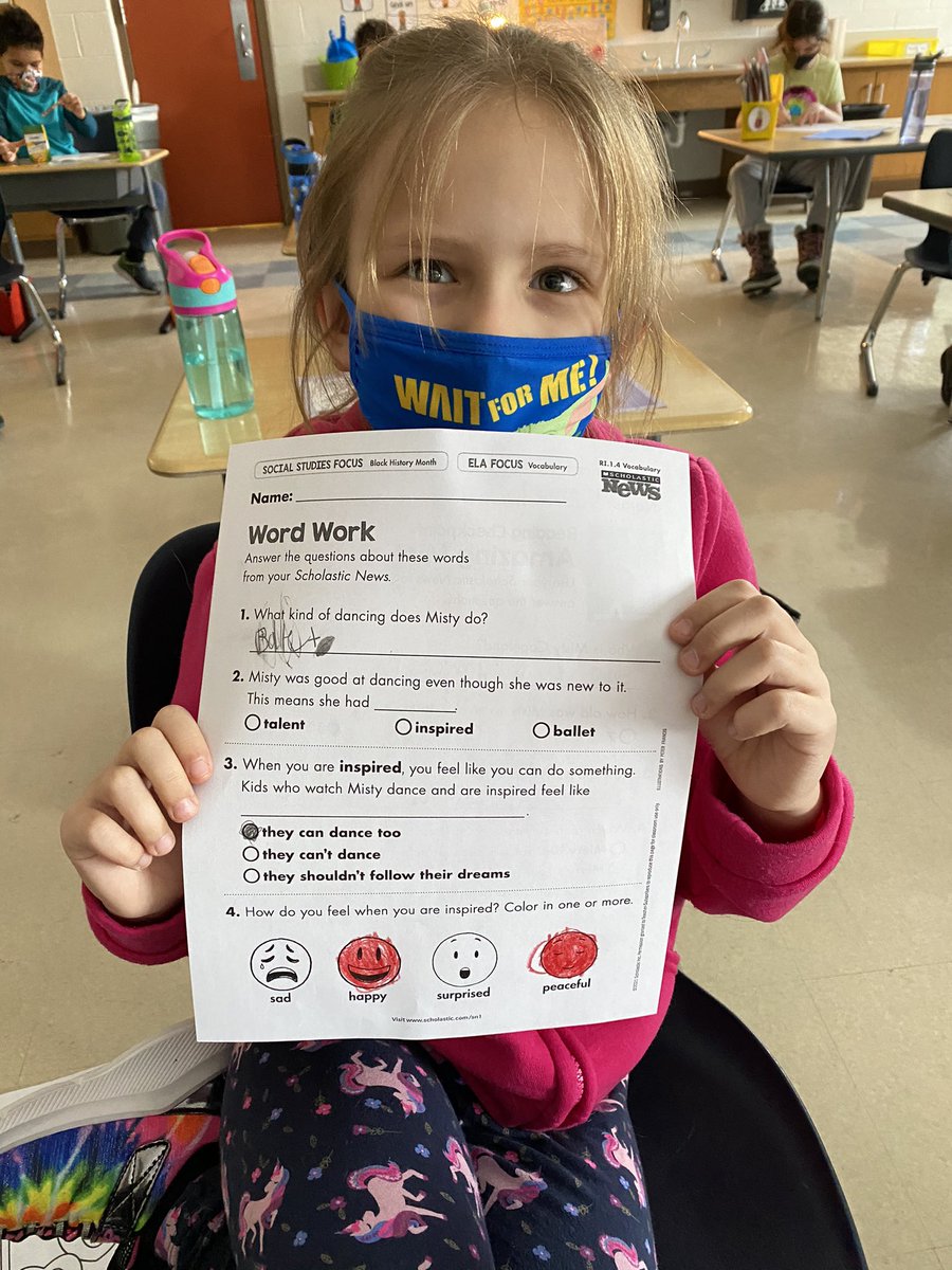 Today my firsties read a super inspirational Scholastic News about the talented ballerina <a href="/mistyonpointe/">Misty Copeland</a> We loved your story Misty and were inspired by her grit and perseverance when it came to following her dreams! Thanks Misty and <a href="/Scholastic/">Scholastic</a> for this article! 🩰 🥰