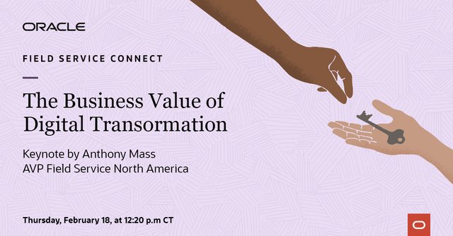 mapruner's tweet image. Join Anthony Mass, AVP Field Service NA, @Oracle at #FieldServiceConnect, to learn about the key components in today’s digital transformation in #fieldservice: #FSConnect bit.ly/3tD16Vk