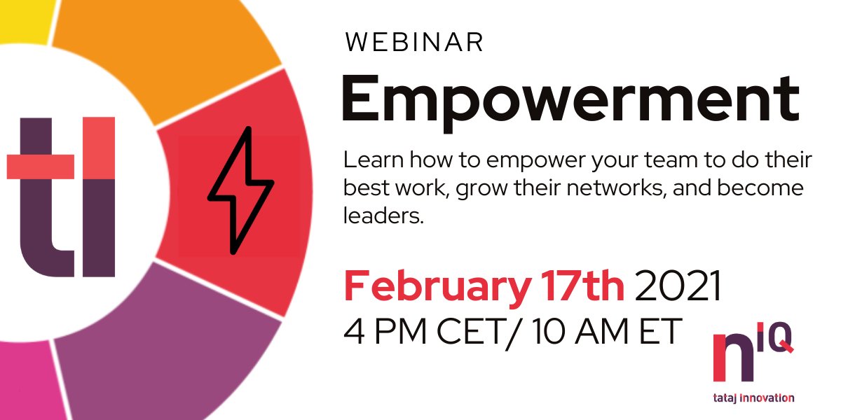 DariaTataj's tweet photo. Next week I'll be hosting a #webinar on #NetworkIQ Skill N. 4 - Empowerment

@TatajInnovation - Wednesday 17th 4pm CET // 10 am EDT. 

Don't miss out!

You can register here: https://t.co/5I521SPTN9 https://t.co/jacgLQNN5z