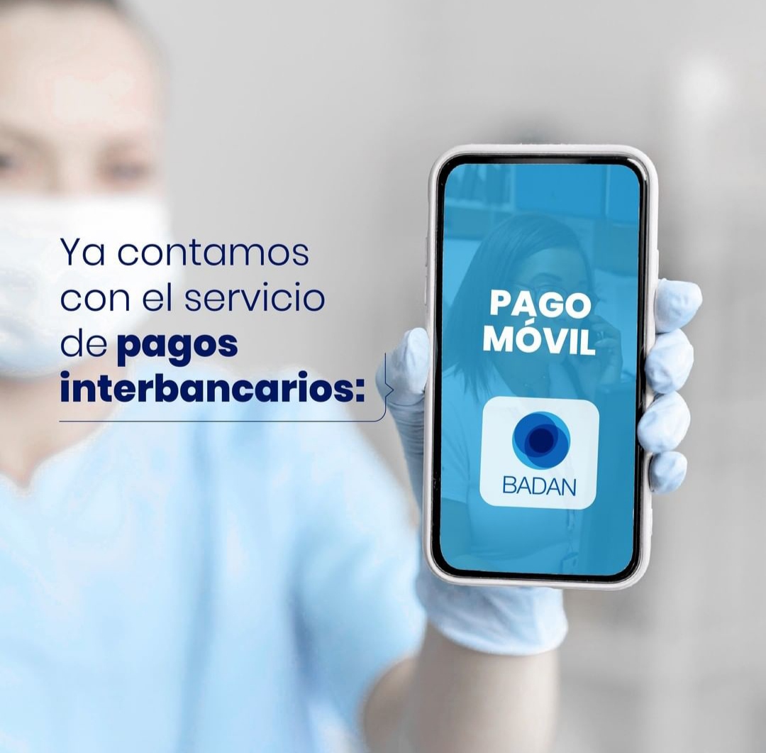 A partir de hoy sumamos a nuestros métodos de pago el servicio interbancarios: PAGO MÓVIL.  
Le recordamos que todas nuestras cuentas bancarias y demás métodos de pagos están a nombre de: BANCO DE DROGAS ANTINEOPLÁSICAS BADAN (FUNDACION BADAN)