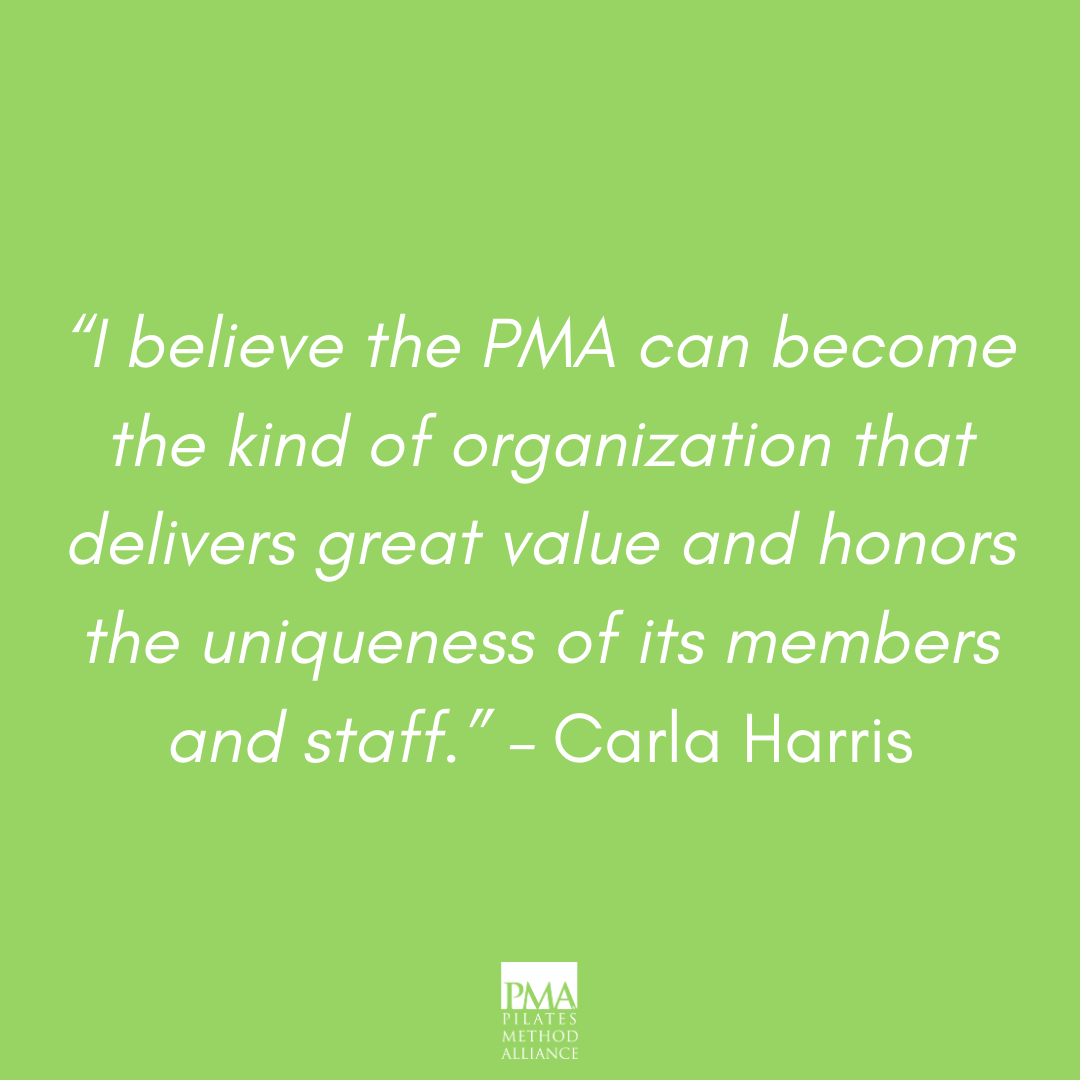 We are pleased to announce that Carla Harris has been selected by the PMA Board to serve as Interim Executive Director of the Pilates Method Alliance.

Continue reading here: bit.ly/PMA-Announces-…