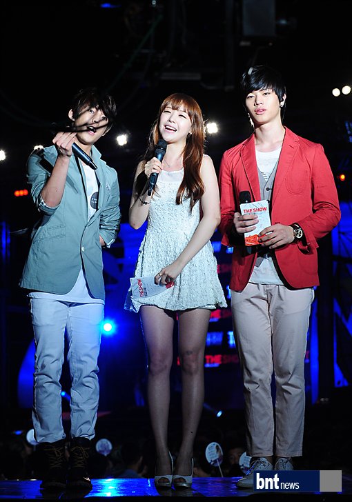 And a day before his debut date as BTOB member, Minhyuk made his debut as MC first for MTV SBS The Show, along with Sungjae the maknae and Girls Day's Minah. Glad to see Minhyuk and Minah had the same project again and again after that and they even still best friends till now.