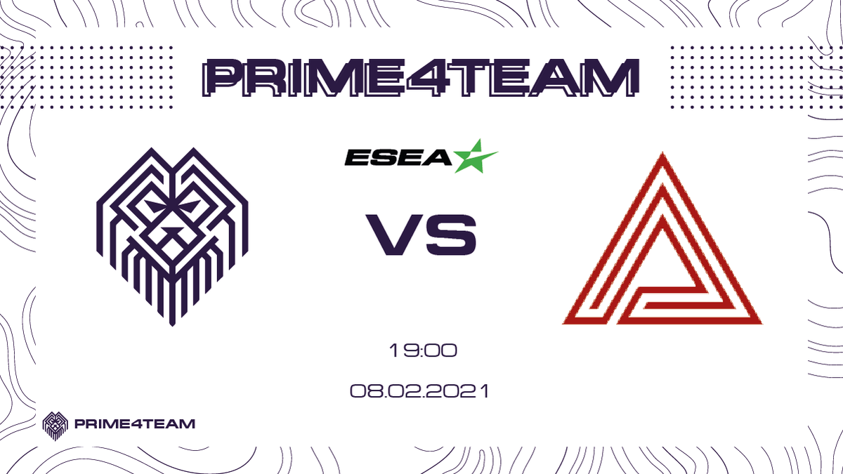 Prime4Team's tweet photo. // GAME TIME \\  🦁💜
     | CS:GO |

Start: 🔜⌛
⏰19:00 || 08.02.2021!! 

Liga: @ESEA OPEN ⚔🛡
Przeciwnik: @Ambush_gg 😊🥊

Stream: ❌❌❌

Dziś kolejne zmagania ekipy CS:GO, tym razem zmierzymy się z żeńską formacją.😶Trzymajcie kciuki. ✊💜

always. #Prime4Win 💪💜 https://t.co/raBghvXz4T