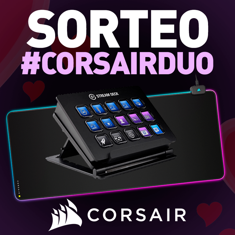 HDluh's tweet photo. ⭐ SORTEO #CORSAIRDUO ⭐
¡Tú y tu amig@ os podréis llevar un Stream Deck y una alfombrilla MM700 RGB cada uno!

¡PARTICIPA! Pasos a seguir:
1⃣ Haz ❤ y RT a este tweet
2⃣ Seguir a @CorsairSpain
3⃣ Comenta este tweet etiquetando a tu amigo con el hashtag #CORSAIRDUO 

¡SUERTE! https://t.co/qOobNdpCTm