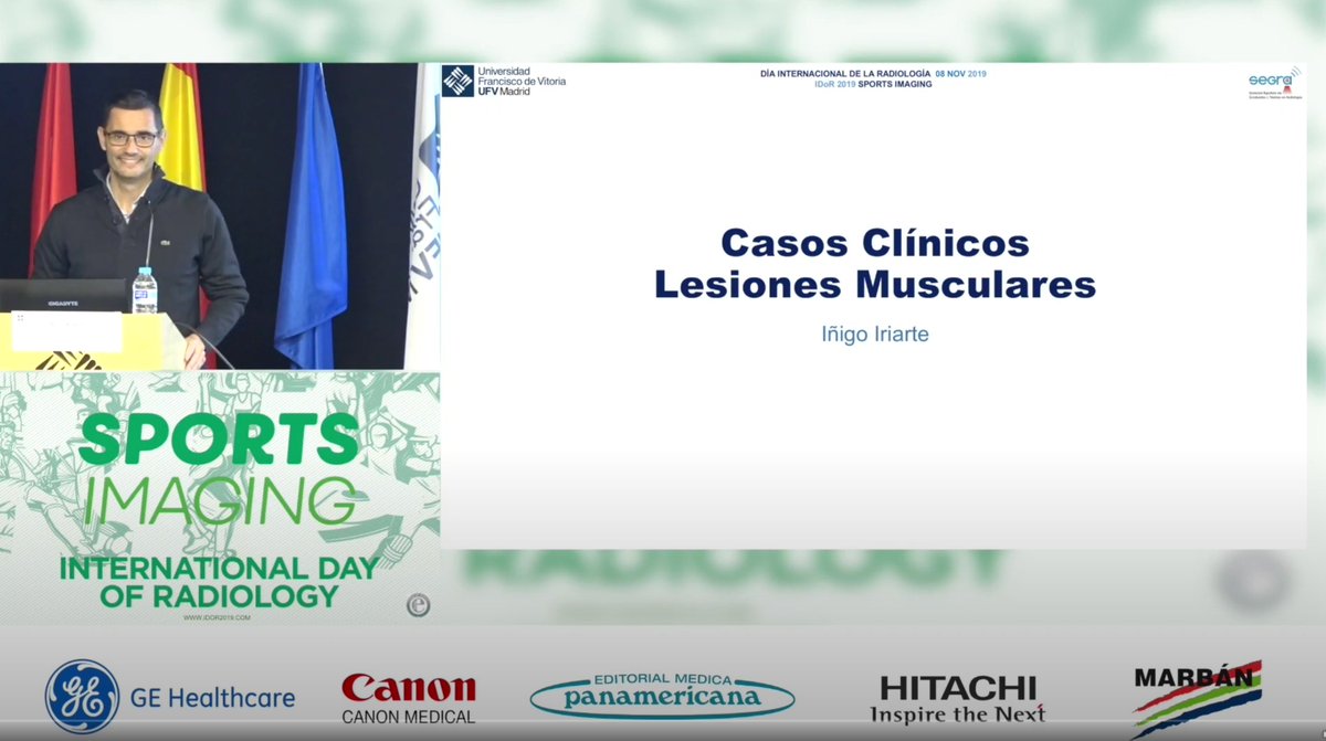 Aqui os dejo el link al video con la charla "Casos clínicos en lesiones musculares" que di para la Universidad Francisco de Vitoria de Madrid en el día de la radiología del año pasado. Espero que os guste.
youtube.com/watch?v=cbG8pJ…