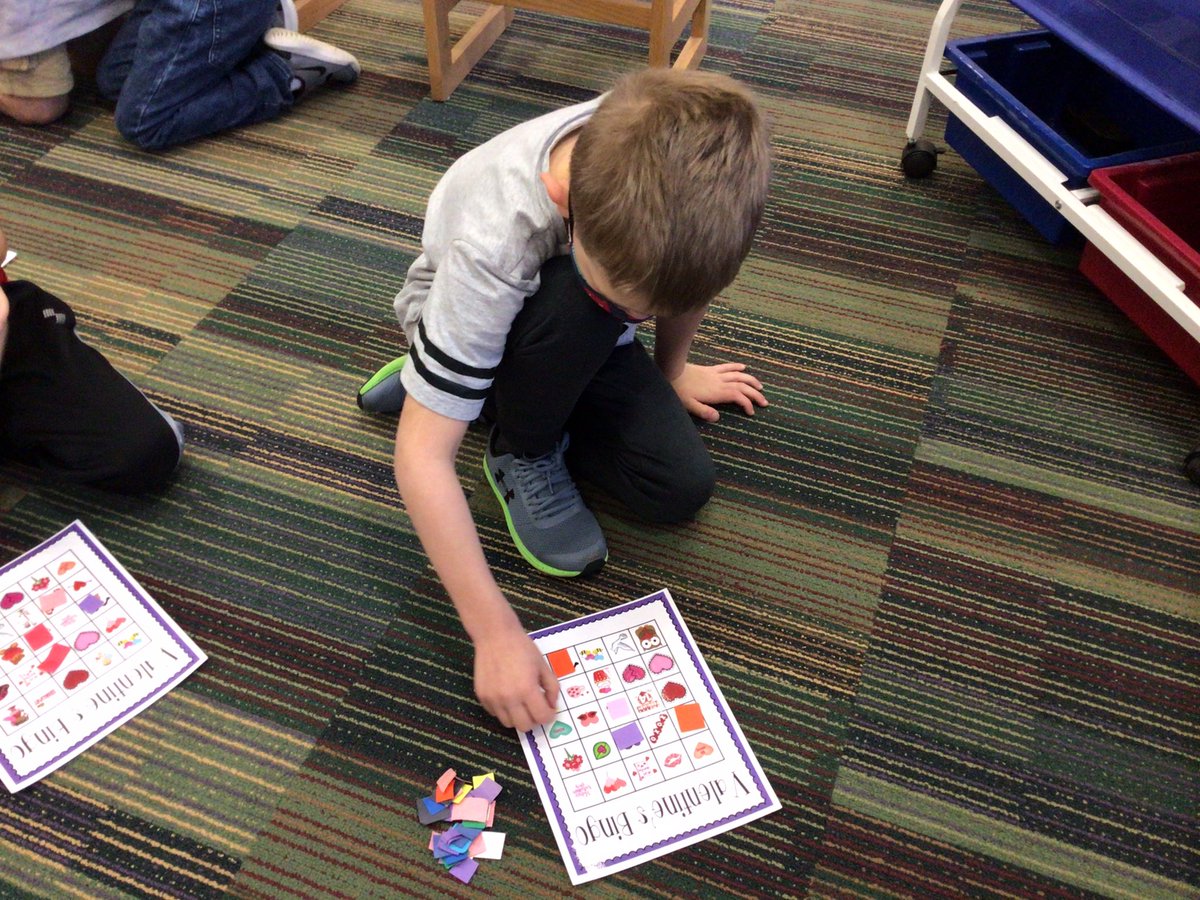 LibraryCCE's tweet image. 1st grade students listened to the book “Littlest Valentine” then we played Valentines BINGO! @leatham063012 #ccestrong