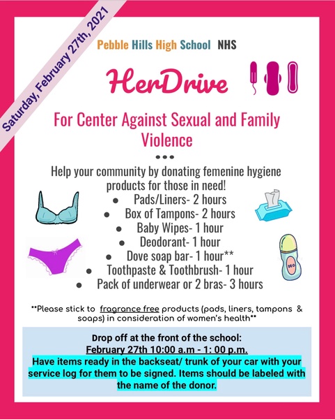 Help us spread the word and please plan on donating! If your on campus you can drop items off in room L109! Let's make a difference, together! #RISE #FaithPassionPride #TeamSISD