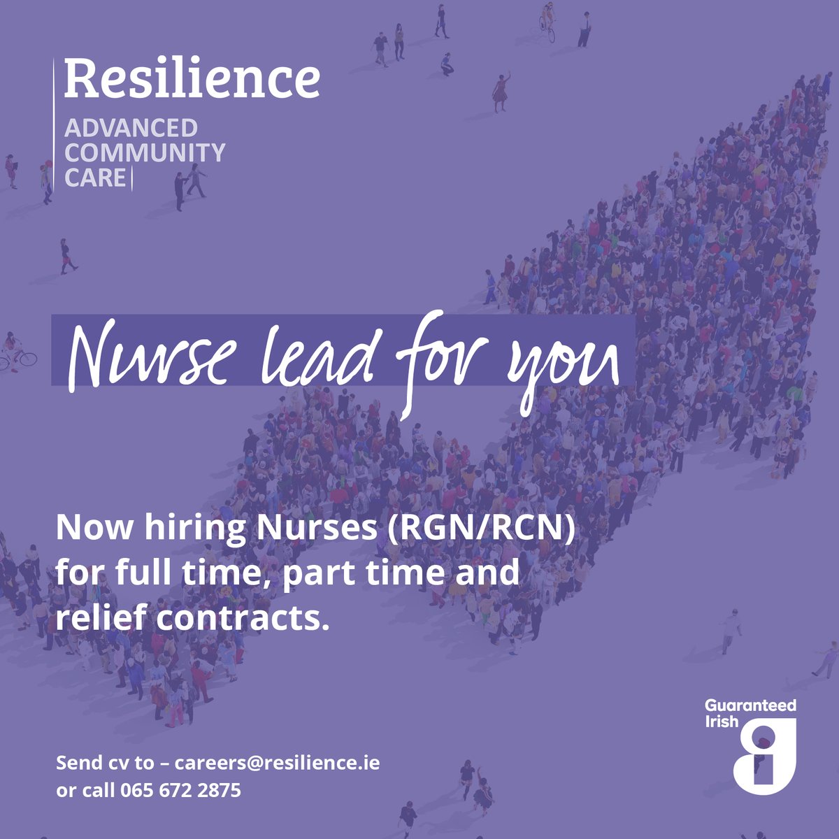 Resilience_ie's tweet photo. Are you looking to enhance your career in nursing? Resilience now have full time, part time and relief shifts available. 
With the best support and fully funded training that comes with being a part of a highly-skilled team. See all our availabilities ➡️ https://t.co/pAQobB74e2 https://t.co/VE6hcN7Zqa