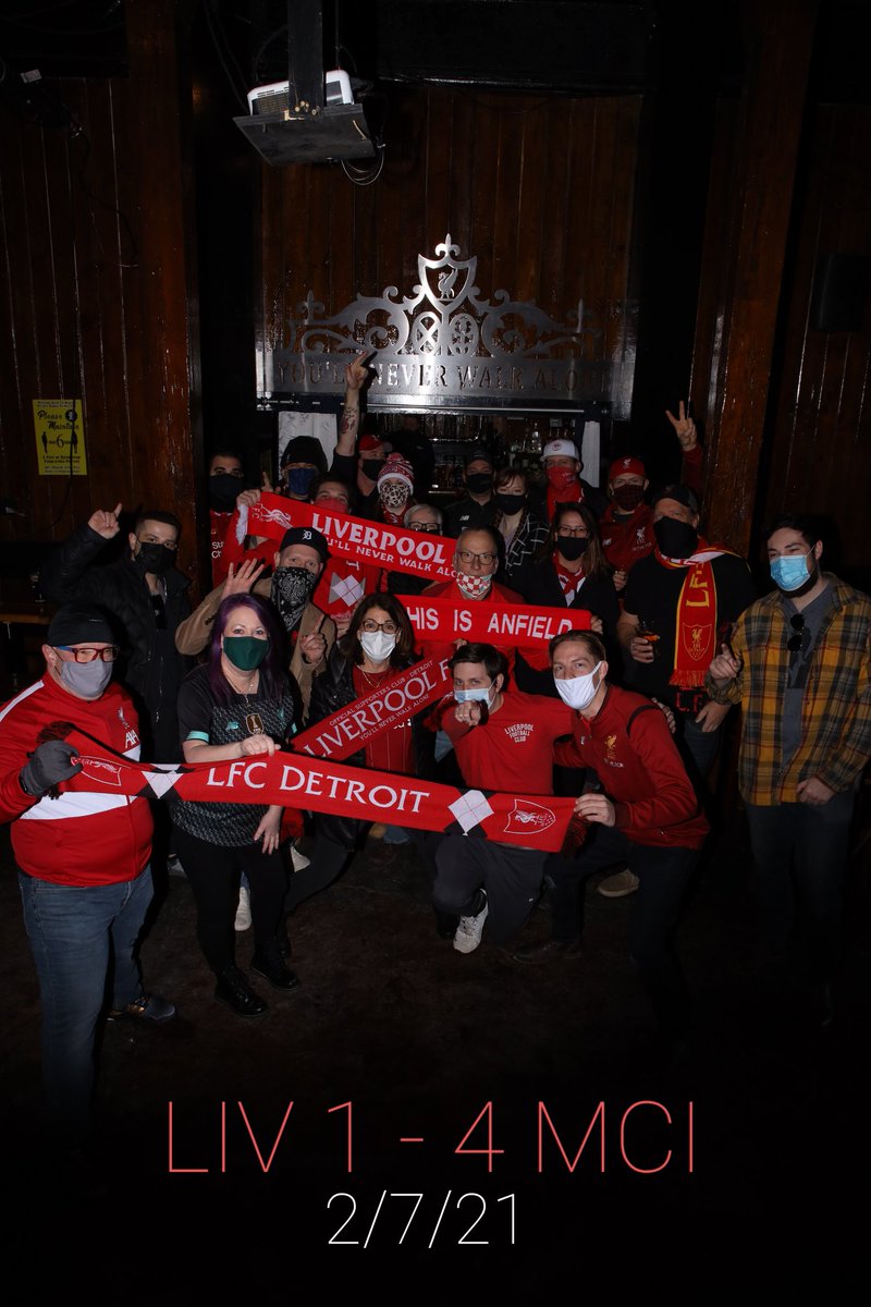 OLSCDetroit's tweet photo. It was definitely a tale of two halves today. Despite the disappointment, though, the OLSC had a great time today indoors, wishing our beloved Christian safe travels to California! We'll miss you, bruv!

#OLSCDetroit
#LFC
#YNWA
#myplmorning
#NBCSports https://t.co/gGxX6Ambkx