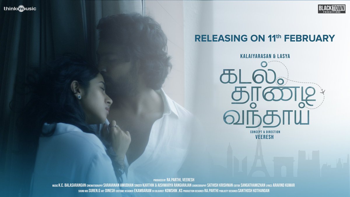 KalaiActor's tweet photo. Presenting you the first look poster of #KadalThaandiVandhaai 🌊
A perfect long distance love anthem 💙

From 11th Feb💥

@thinkmusicindia @lasya24281664

Direction @veefilmfanatic

A @KCBalasarangan musical 🎧
❤️❤️❤️

@dancersatz @singer_karthik @RangarajanAish @valentino_suren https://t.co/PnP6UHYCva