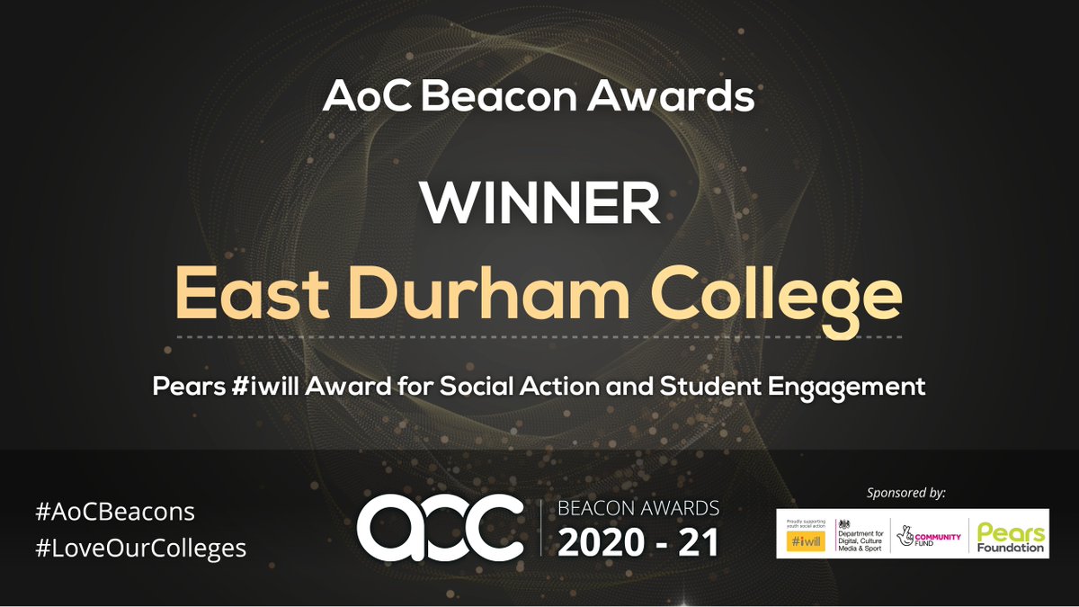 BridgetKohner's tweet photo. Whoop Whoop!

Huge congratulations to @EastDurhamCol on winning the @PearsFoundation #iWillFund Award for #YouthSocialAction and Community Engagement.

#AoCConf #AoCBeacons https://t.co/g73lPHOLoA