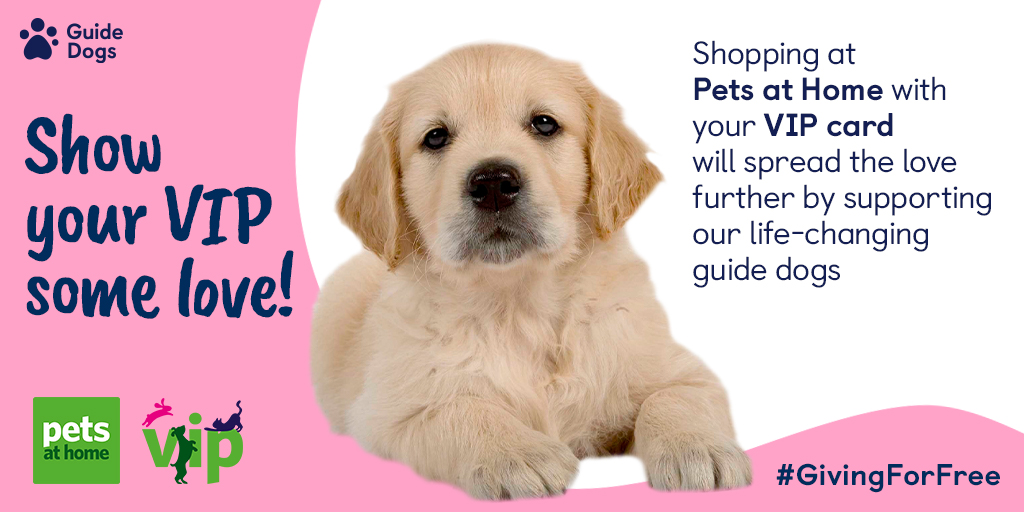 Guide Dogs (@guidedogs) on Twitter photo Show your ‘Very Important Pet’ some love this Valentine’s! And, by shopping <a href="/PetsatHome/">Pets at Home</a> with your VIP card, you can spread the love even further when you select Guide Dogs as your VIP lifelines charity. Here’s how 👉 bit.ly/2YI4X5c
#GivingForFree #GuideDogs #petsathome Show your ‘Very Important Pet’ some love this Valentine’s! And, by shopping <a href="/PetsatHome/">Pets at Home</a> with your VIP card, you can spread the love even further when you select Guide Dogs as your VIP lifelines charity. Here’s how 👉 bit.ly/2YI4X5c
#GivingForFree #GuideDogs #petsathome