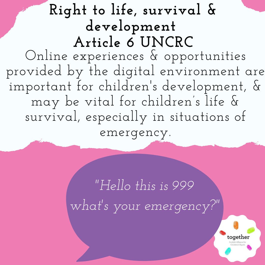 Whilst digital access can be protect children's right to life, survival & development, countries must also take all appropriate measures to protect children from the risk & threat to these rights too!For example, threats include bullying, gambling, sexual exploitation & abuse