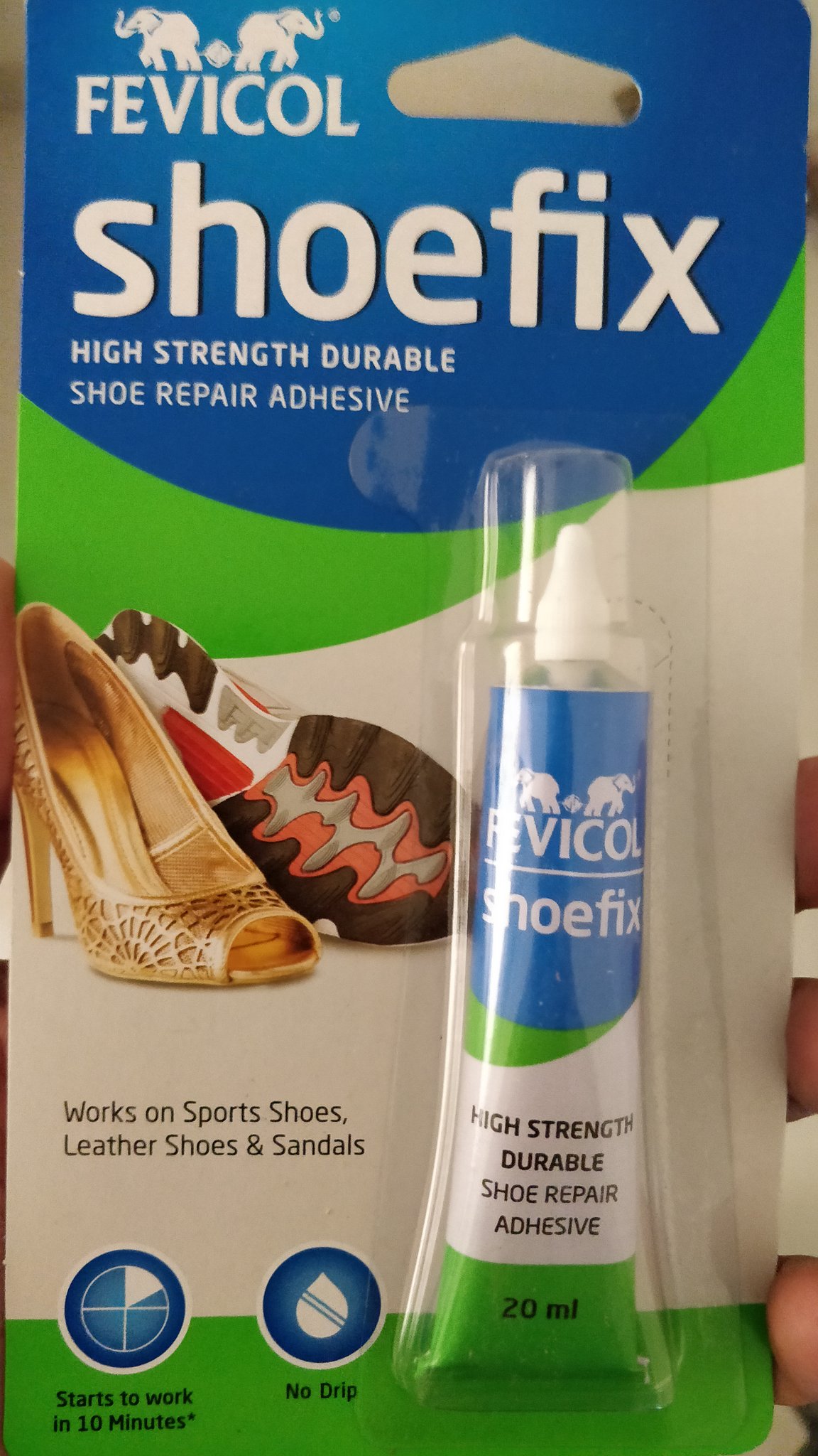 Pidilite Fevicol Shoefix High Strength Durable Shoe and Footwear Repair  Adhesive, 20 ml