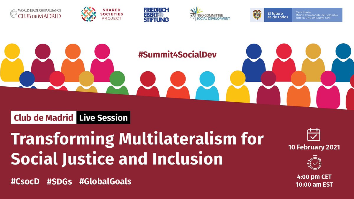 PES_PoA's tweet photo. @fesnewyork @clubdemadrid 🗓️10th of Feb
🕛12:00🇧🇷🔸🕓16:00🇪🇺CET

FES NY and Club de Madrid
presents:

📌#Multilateralism that Delivers

#Summit4SocialDev
#CsocD #SDGs #GlobalGoals
#CSocD59  
✏️Register here ⤵️
https://t.co/FR7dIaoIGK https://t.co/MwiTBjDMS7