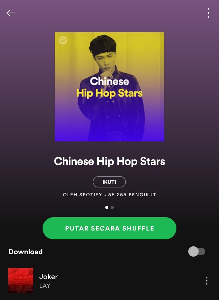 XbackINA's tweet photo. #JOKERbyLAY telah ditambahkan daftar Chinese Hip Hop Stars di Spotify. 

Jangan lupa dengarkan #JOKERbyLAY dan bagikan link di media sosial.

#PRODUCERbyLAY @layzhang

🎧 https://t.co/GHCECDHsfT https://t.co/dZAm2fsdat
